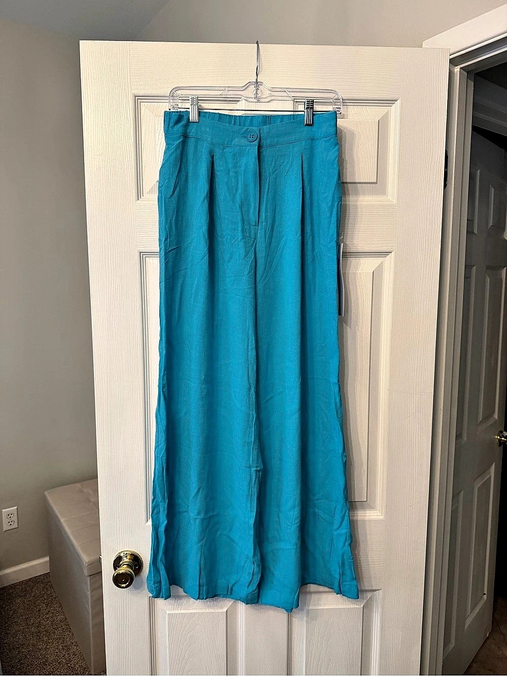 Lumière Wide Leg Pants Blue Medium NWT